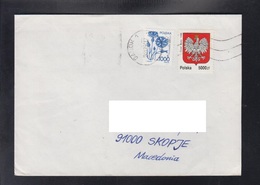 POLAND, COVER / COAT OF ARMS, FLORA, REPUBLIC OF MACEDONIA ** - Briefe U. Dokumente