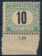 ** 1905 Zöldportó 'A' 10f ívszéli Bélyeg, Falc Az ívszélen (100.000) - Other & Unclassified