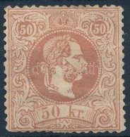 * 1867 50kr Rózsabarna Bélyeg (90.000) (alul Tompa Fogak, Elvékonyodás és Kis Ránc) - Other & Unclassified