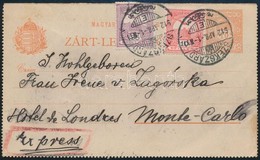 1912 Expressz Zárt Levelezőlap Monte Carloba - Other & Unclassified