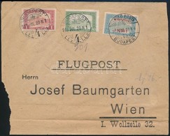 1918 Jul. 19. Repülő Posta 1K50f + Kiegészítő Bérmentesítés Légi Levélen Bécsbe - Andere & Zonder Classificatie