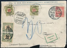 1905 Svájcba Küldött Levél Előlapja Turul 10f Bélyeggel, Svájci Portóbélyegekkel, Amelyeket érvénytelenítettek, Mert A C - Other & Unclassified