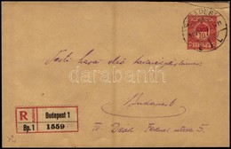 1919 ápr. 30 1900-as Kiadású 10f Díjjegyes Boríték 3 X 10f Magyar Posta Bélyeggel Kiegészítve Helyi Ajánlott Levélként,  - Other & Unclassified