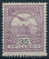 * 1913 Turul 35f Fekvő Vízjellel, 1 Sorral Magasabbra Fogazva (45.000) (ráncok / Creases) - Autres & Non Classés