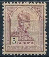 * 1900 Turul 5K (30.000) /szakadás, Foghiány / Tear, Missing Perf.) - Other & Unclassified