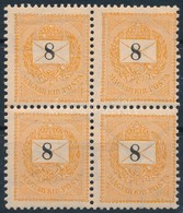 ** * 1898 8kr Négyestömb, 2. Vízjelállás, 1 Bélyeg Postatiszta (25.000++) - Other & Unclassified