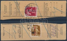 1946 Csomagszállító Szelvények Cs.5-I/30f, Illetve Cs.10-I./80f Bérmentesítéssel, Szelvényen Igen Ritka (16.000) - Other & Unclassified