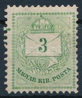 * 1874 3kr / Mi 16 11 1/2 Fogazással, Festékfoltok / Paint Spots (12.000) - Otros & Sin Clasificación