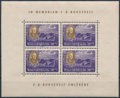 ** 1947 Roosevelt Légiposta 50f Kisív - Autres & Non Classés