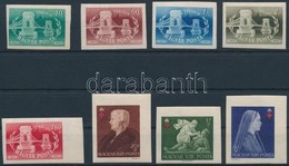 ** * 1942-1949 Vöröskereszt II. 3 Klf Vágott érték + Lánchíd Vágott Sor (2.900) - Otros & Sin Clasificación