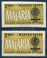 ** 1962 Malária (I.) Vágott és Fogazott Bélyeg - Other & Unclassified