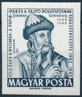 * 1962 Események (I.) - Johannes Gutenberg Vágott Bélyeg - Other & Unclassified