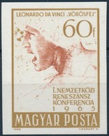 ** 1965 Események (III.) - Reneszánsz Konferencia Leonardo Da Vinci Vágott Bélyeg - Sonstige & Ohne Zuordnung