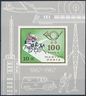 ** 1967 100 éves A Magyar Posta Vágott Blokk (3.500) - Autres & Non Classés