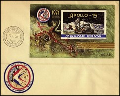 1972 Apollo-15 Vágott Blokk FDC-n (4.000) - Sonstige & Ohne Zuordnung