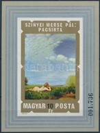 ** 1974 Festmény (XIII.) - Szinyei Merse Pál Vágott Blokk (4.000) - Autres & Non Classés