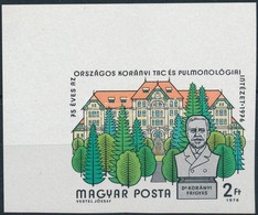 ** 1976 75 éves A Korányi TBC és Pulmonológiai Intézet ívsarki Vágott Bélyeg - Autres & Non Classés