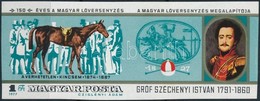 ** 1977 150 éves A Magyar Lóversenyzés Vágott Bélyeg Szelvénnyel (3.500) - Autres & Non Classés