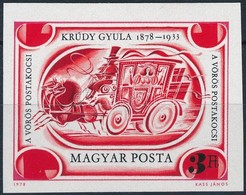** 1978 Krúdy Gyula Vágott Bélyeg - Autres & Non Classés