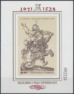 ** 1979 Festmény (XVIII.) - Albrecht Dürer Vágott Blokk (7.000) - Autres & Non Classés