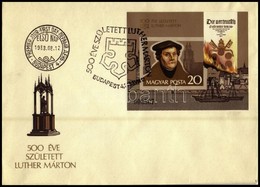 1983 Martin Luther Vágott Blokk FDC-n (4.000) - Autres & Non Classés