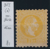 (*) 1867 2kr Sárga, Elszíneződött Bélyeg, Papírelvékonyodás / Thin Paper. Azonosítás: Strakosch - Andere & Zonder Classificatie