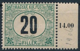 ** 1906 Zöldportó 20f 15-ös Fogazással (16.000) - Autres & Non Classés