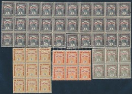 ** 1915 Hadisegély II. 1f, 2f, 3f, 6f összefüggésekben, Benne II. Típusú Bélyegekkel, összesen 51 Db Bélyeg - Other & Unclassified