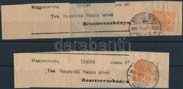 1906 2 Db Teljes újságcímszalag 1-1 Hírlapbélyeggel - Sonstige & Ohne Zuordnung