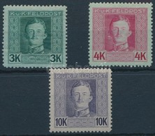 * 1917-1918 Károly Fejes Forgalmi Sor 3K, 4K, 10K (*6.800) - Autres & Non Classés