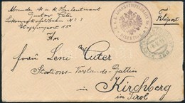 1916 Levél ,,K.u.k. LOKOMOTIVFELDBAHN Nr. 1. DIREKTION' + ,,FP 150' - Other & Unclassified