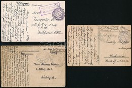 1915-1917 5 Db I. Világháborús Képeslap Haditengerészeti Postával Küldve - Other & Unclassified