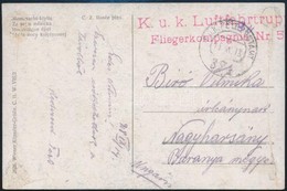 1918 Tábori Posta Képeslap / Field Postcard 'K.u.k. Luftfahrtruppen Fliegerkompagnie Nr. 50' + 'FP 374' - Otros & Sin Clasificación