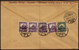 1929 Levél Pengő-fillér 2f + 4 X 16f Bérmentesítéssel 'SZEGED' - 'BUDAPEST' - Sonstige & Ohne Zuordnung