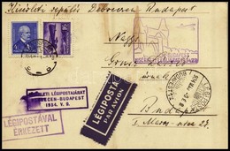 1934 Kísérleti Légijárati Levelezőlap Debrecenből Budapestre - Other & Unclassified