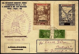 1936 Levelezőlap A Miskolczi Bélyegkiállításról 2 Levélzáróval - Other & Unclassified