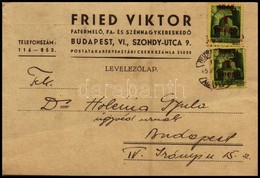 1945 Céges Levelezőlap Kisegítő 2 X 1P/1P Bérmentesítéssel - Otros & Sin Clasificación