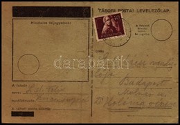1948 Tábori Posta Levelezőlap Civil Felhasználással, 40f Bérmentesítéssel - Sonstige & Ohne Zuordnung