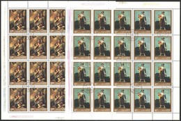 O 1968 Festmények (IV.) 5 Db Teljes ívsor (25.000) - Autres & Non Classés