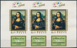 ** 1974 Mona Lisa ívsarki Szelvényes 3-as Csík (12.000) - Sonstige & Ohne Zuordnung