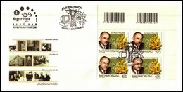 2003 Soó Rezső Visszavont ívsarki Vonalkódos Négyestömb FDC-n R! - Sonstige & Ohne Zuordnung