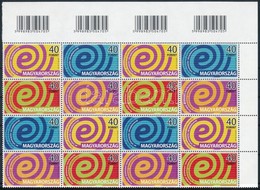 ** 2004 E-Európa Vonalkódos 16-os Tömb + ívsarki Vonalkódos Négyestömb FDC-n - Andere & Zonder Classificatie