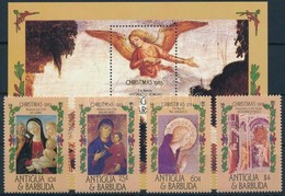 ** 1985 Karácsony Sor + Blokk,
Christmas Set + Block
Mi 915-918 + Mi 104 - Andere & Zonder Classificatie