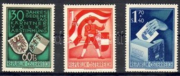 ** 1950 Karinthiai Népszavazás / Volksabstimmung Mi 952-954 (Mi.EUR 160.-) - Sonstige & Ohne Zuordnung