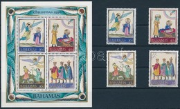 ** 1990 Karácsony Sor + Blokk,
Christmas Set + Block
Mi 733-736 + Mi 63 - Sonstige & Ohne Zuordnung