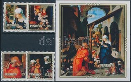 ** 1989 Karácsony, Dürer Festmények Sor + Blokk,
Christmas, Dürer Paintings Set + Block
Mi 505-508 + Mi 83 - Autres & Non Classés