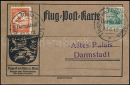 1912 Levelezőlap 'Flugpost Am Rhein U. Am Main' Bélyegzéssel - Andere & Zonder Classificatie