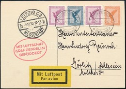 1930 Zeppelin Levelezőlap Görlitzbe / Zeppelin Postcard To Görlitz - Other & Unclassified