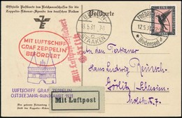 1931 Zeppelin Keleti Tengeri Körútja Képeslap / Zeppelin Ostseejahr Rundfahrt Postcard - Other & Unclassified