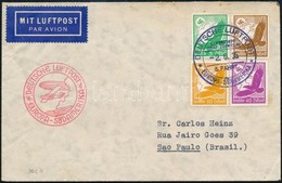 1935 Zeppelin 5. Dél-amerikai útja Levél Braziliába / Zeppelin 5th South America Flight Cover To Sao Paulo - Autres & Non Classés